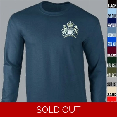 SIS MI6 SKYFALL LAMES BOND LONG SLEEVE T SHIRT RAF BLUE MEDIUM FIT TO 40" title=